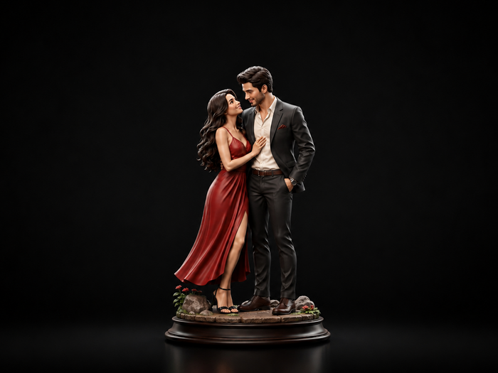 3D Couple Figurine STL