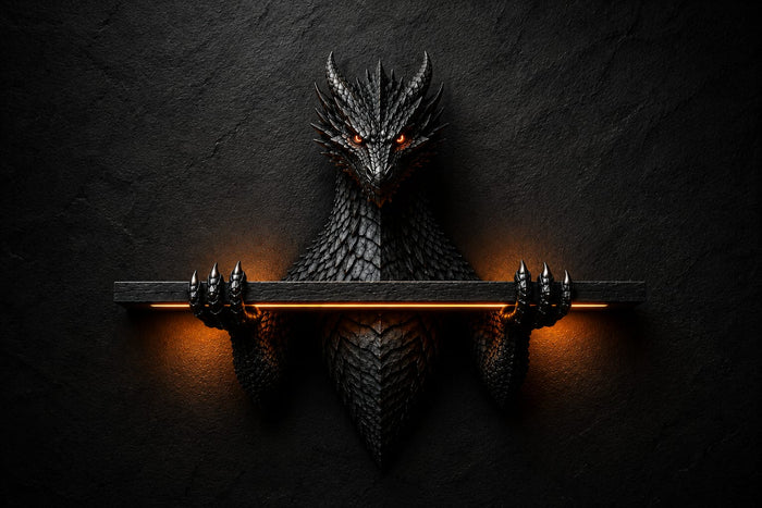 3D STL Dragon Shelf